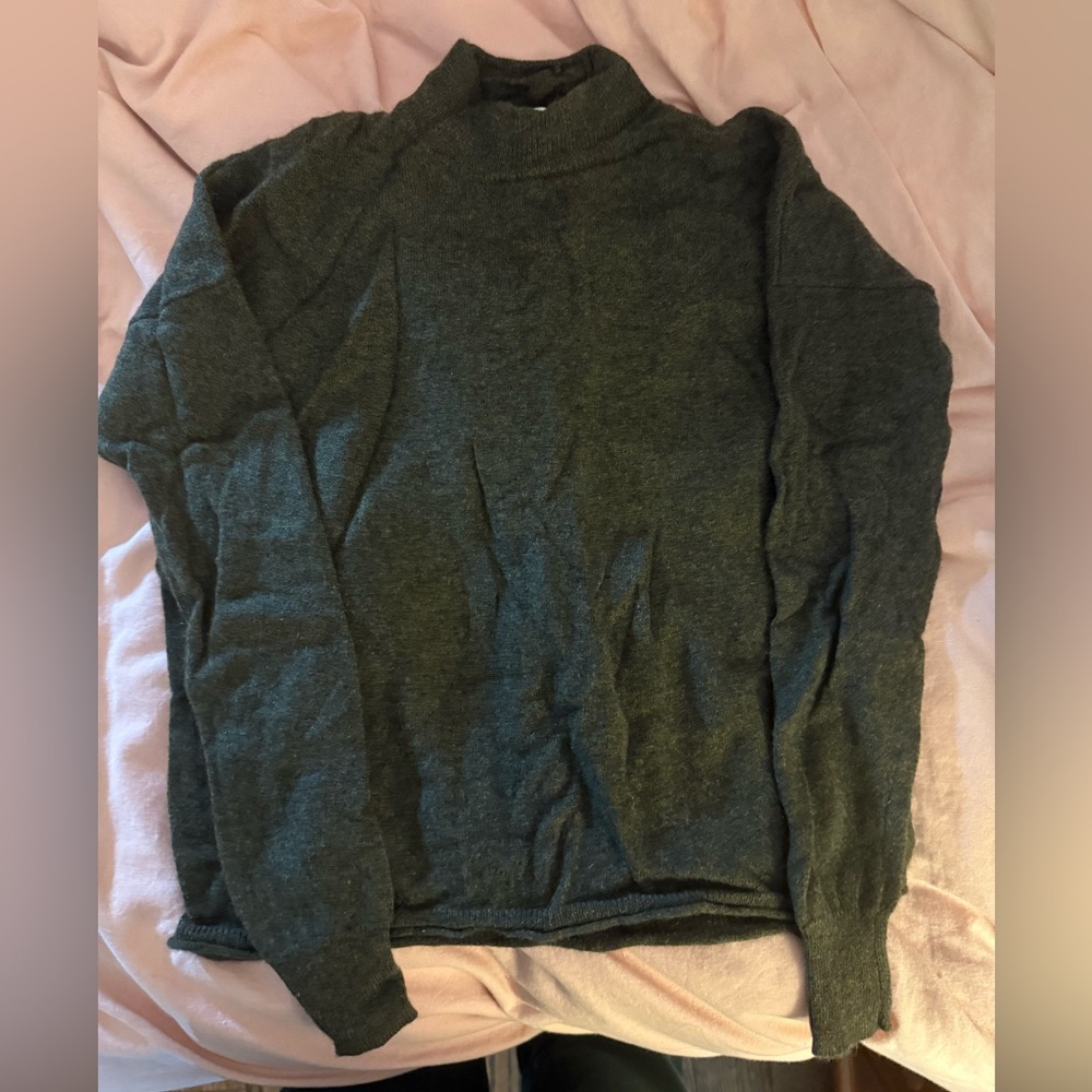 Madewell Forest Green Mockneck Sweater